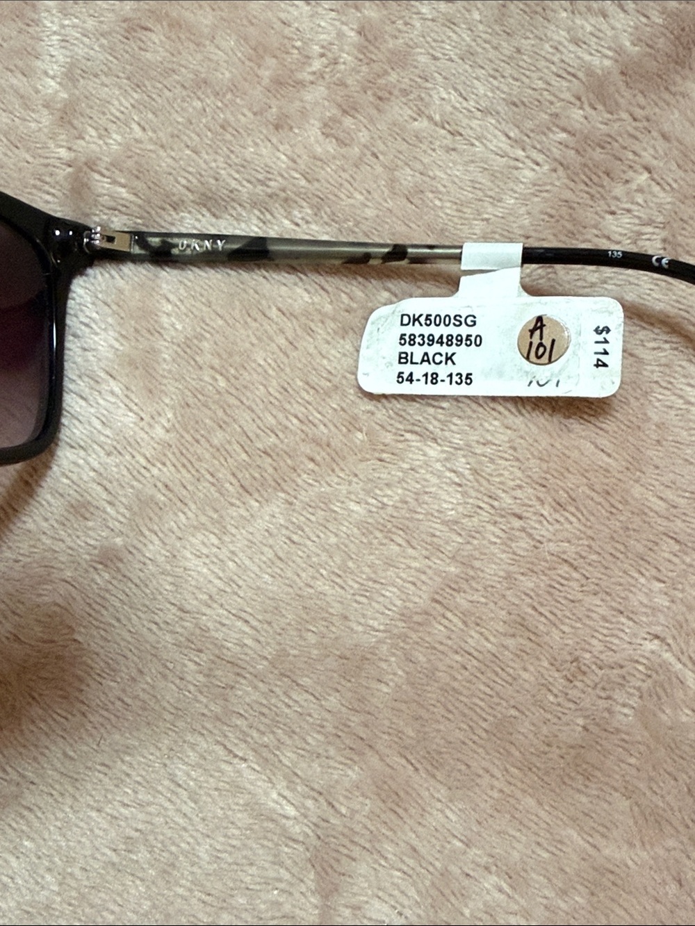 Dkny Black Sunglasses with Purple-Tinted Lenses - Picture 4 of 4